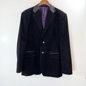 Panicale Italy Men’s Corduroy Leather Blazer Sz 48 Minimalist Old Money Designer